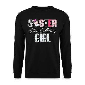 Kuhgeburtstag, Bauer Geburtstag Mädchen - Unisex Pullover - Schwarz - Vorne - Alina (178cm) & Michal (187cm)