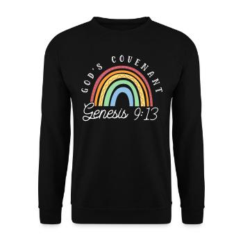 God Covenant, Psalm, Christian - Unisex Sweatshirt - black - Front - Alina (178cm) & Michal (187cm)