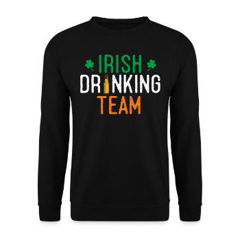 Irish Drinking Team - Unisex Sweatshirt - black - Front - Alina (178cm) & Michal (187cm)