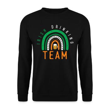 Irish Drinking Team - Unisex Sweatshirt - black - Front - Alina (178cm) & Michal (187cm)