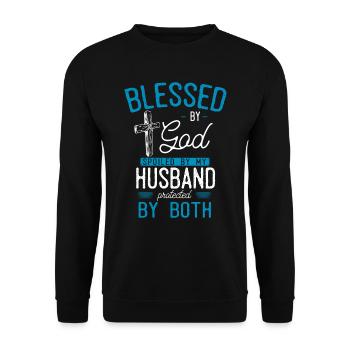 God Covenant, Psalm, Christian - Unisex Sweatshirt - black - Front - Alina (178cm) & Michal (187cm)