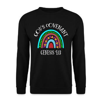 God Covenant, Psalm, Christian - Unisex Sweatshirt - black - Front - Alina (178cm) & Michal (187cm)