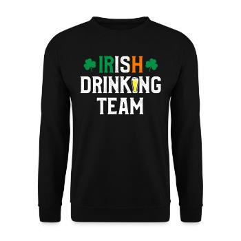Irish Drinking Team - Unisex Sweatshirt - black - Front - Alina (178cm) & Michal (187cm)