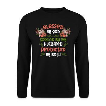 God Covenant, Psalm, Christian - Unisex Sweatshirt - black - Front - Alina (178cm) & Michal (187cm)