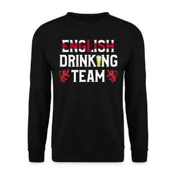 English Drinking Team, England - Unisex Sweatshirt - black - Front - Alina (178cm) & Michal (187cm)