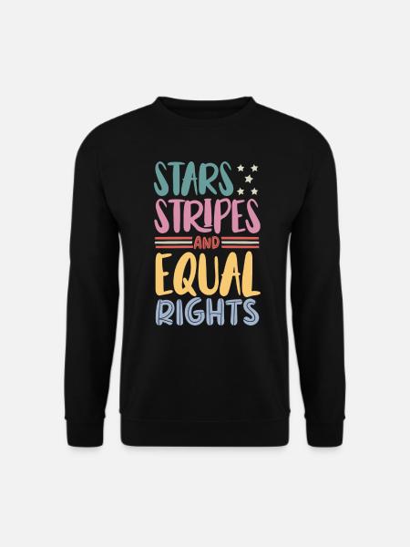 Rayures étoilées et égalité - Sweat-shirt Unisexe - noir