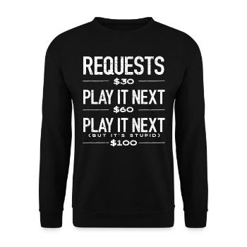 DJ, Clubbing, Song Request - Unisex Sweatshirt - black - Front - Alina (178cm) & Michal (187cm)