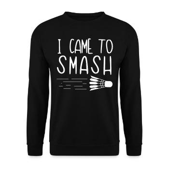 Badminton, Badminton players - Unisex Sweatshirt - black - Front - Alina (178cm) & Michal (187cm)