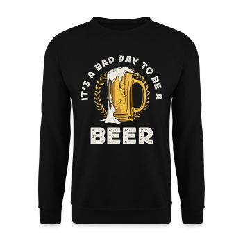 Not a good day today if you're a beer - Unisex Sweatshirt - black - Front - Alina (178cm) & Michal (187cm)