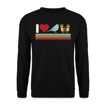 Observation des oiseaux, ornithologie - Sweat-shirt Unisexe - noir - Devant - Alina (178cm) & Michal (187cm)