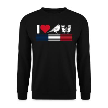Bird watching, ornithology - Unisex Sweatshirt - black - Front - Alina (178cm) & Michal (187cm)
