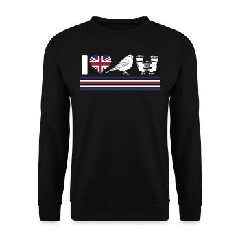Bird watching, ornithology - Unisex Sweatshirt - black - Front - Alina (178cm) & Michal (187cm)