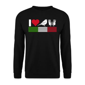 Bird watching, ornithology - Unisex Sweatshirt - black - Front - Alina (178cm) & Michal (187cm)