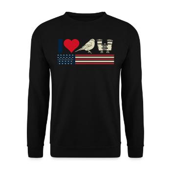 Bird watching, ornithology - Unisex Sweatshirt - black - Front - Alina (178cm) & Michal (187cm)