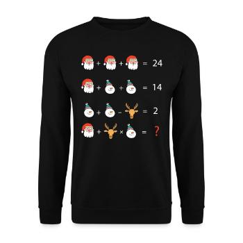 Math Teacher Equation - Unisex Sweatshirt - black - Front - Alina (178cm) & Michal (187cm)
