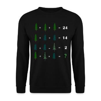 Math Teacher Equation - Unisex Sweatshirt - black - Front - Alina (178cm) & Michal (187cm)