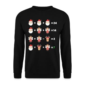 Math Teacher Equation - Unisex Sweatshirt - black - Front - Alina (178cm) & Michal (187cm)