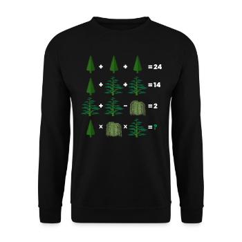 Math Teacher Equation - Unisex Sweatshirt - black - Front - Alina (178cm) & Michal (187cm)