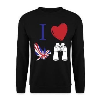 Bird watching, ornithology - Unisex Sweatshirt - black - Front - Alina (178cm) & Michal (187cm)