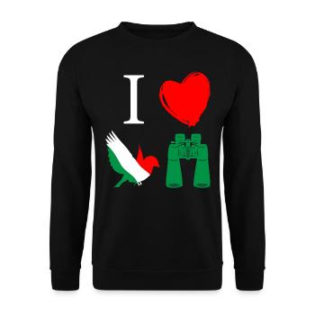 Bird watching, ornithology - Unisex Sweatshirt - black - Front - Alina (178cm) & Michal (187cm)