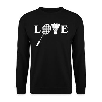 Badminton, Badminton players - Unisex Sweatshirt - black - Front - Alina (178cm) & Michal (187cm)