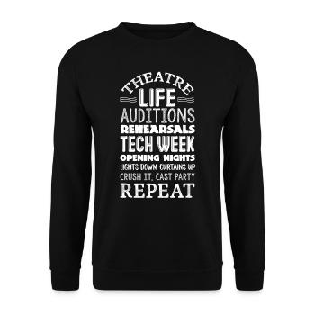Soirées d’ouverture de la Semaine technique de la vie théâtrale - Sweat-shirt Unisexe - noir - Devant - Alina (178cm) & Michal (187cm)