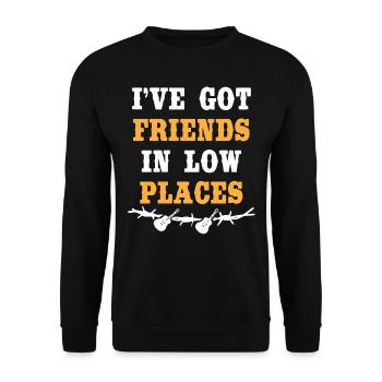 Ich Habe Freunde In Niedrigen Orten, Country - Unisex Pullover - Schwarz - Vorne - Alina (178cm) & Michal (187cm)