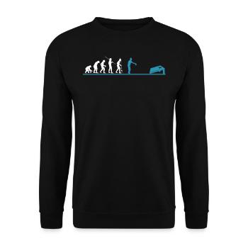 Cornhole, Sitzsack, Sitzsack Werfen - Unisex Pullover - Schwarz - Vorne - Alina (178cm) & Michal (187cm)