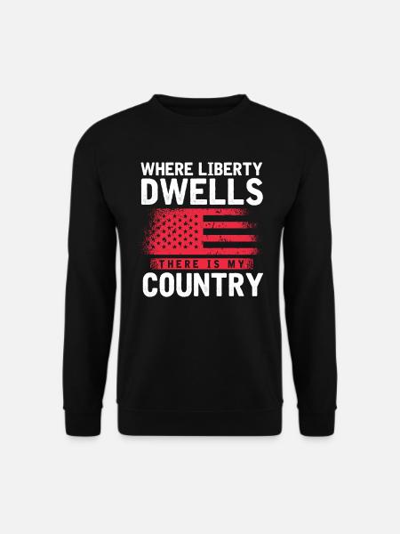 US patriotic quotes, patriot, patriots - Unisex Sweatshirt - black