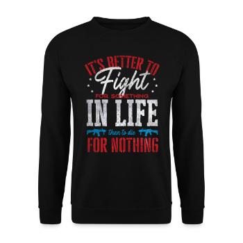 Citations patriotiques américaines, patriotes, patriotes - Sweat-shirt Unisexe - noir - Devant - Alina (178cm) & Michal (187cm)
