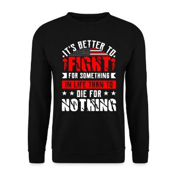 Citations patriotiques américaines, patriotes, patriotes - Sweat-shirt Unisexe - noir - Devant - Alina (178cm) & Michal (187cm)