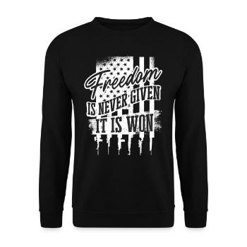 Citations patriotiques américaines, patriotes, patriotes - Sweat-shirt Unisexe - noir - Devant - Alina (178cm) & Michal (187cm)