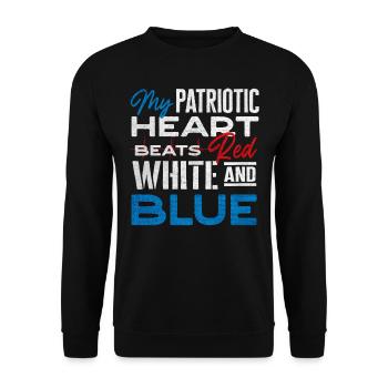 Citations patriotiques américaines, patriotes, patriotes - Sweat-shirt Unisexe - noir - Devant - Alina (178cm) & Michal (187cm)