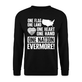 Citations patriotiques américaines, patriotes, patriotes - Sweat-shirt Unisexe - noir - Devant - Alina (178cm) & Michal (187cm)