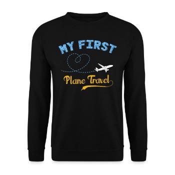 Erstes Flugzeug, Flugzeuge - Unisex Pullover - Schwarz - Vorne - Alina (178cm) & Michal (187cm)