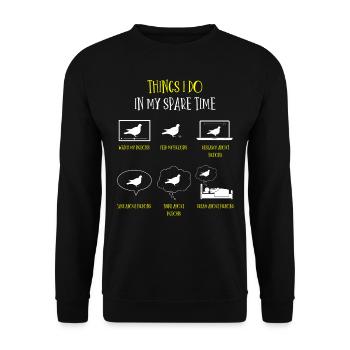 Élevage de pigeons, colombophiles, pigeons - Sweat-shirt Unisexe - noir - Devant - Alina (178cm) & Michal (187cm)