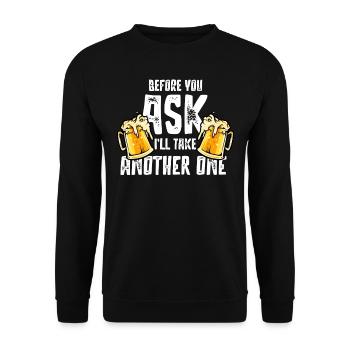 Boire de la bière, boire de la bière de fête - Sweat-shirt Unisexe - noir - Devant - Alina (178cm) & Michal (187cm)