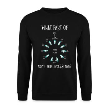 Man overboard maneuvers, sailor, sailing - Unisex Sweatshirt - black - Front - Alina (178cm) & Michal (187cm)