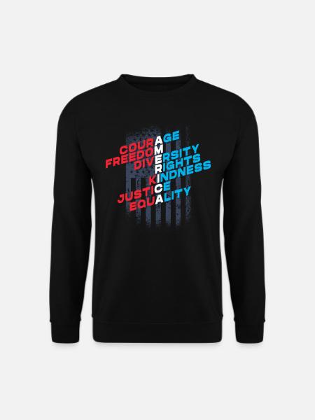 Patriotischer Amerikanischer Bürger, Freiheit - Unisex Pullover - Schwarz