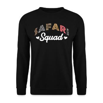 Safari squad, safari holiday - Unisex Sweatshirt - black - Front - Alina (178cm) & Michal (187cm)