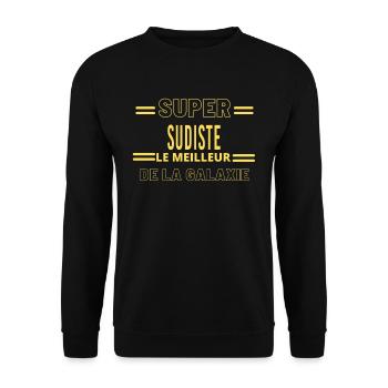 Meilleur de la galaxie SUDISTE - Sweat-shirt Unisexe - noir - Devant - Alina (178cm) & Michal (187cm)