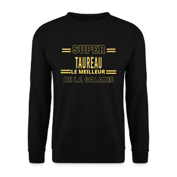 Meilleur de la galaxie TAUREAU - Sweat-shirt Unisexe - noir - Devant - Alina (178cm) & Michal (187cm)