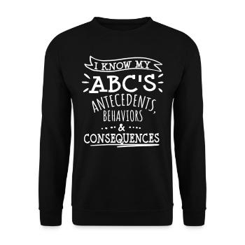 Behavioral Analyst Therapist Psychologist - Unisex Sweatshirt - black - Front - Alina (178cm) & Michal (187cm)