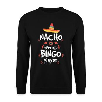 Mexikanisches Bingo, Mexiko-Bingo-Spieler - Unisex Pullover - Schwarz - Vorne - Alina (178cm) & Michal (187cm)