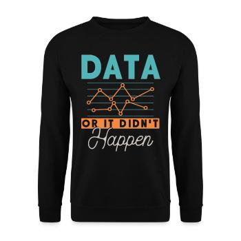 Collecte de données - Thérapeutes analystes comportementaux - Sweat-shirt Unisexe - noir - Devant - Alina (178cm) & Michal (187cm)