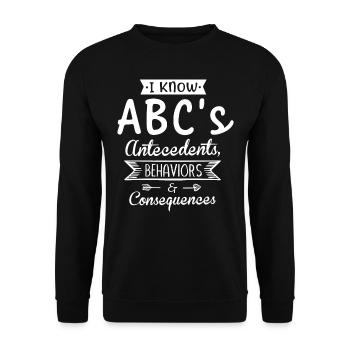 Behavioral Analyst Therapist Psychologist - Unisex Sweatshirt - black - Front - Alina (178cm) & Michal (187cm)