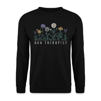 Thérapeute floral - Sweat-shirt Unisexe - noir - Devant - Alina (178cm) & Michal (187cm)