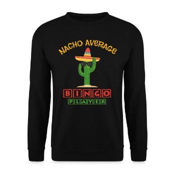 Mexikanisches Bingo, Mexiko-Bingo-Spieler - Unisex Pullover - Schwarz - Vorne - Alina (178cm) & Michal (187cm)