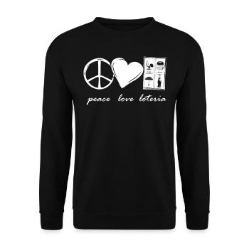 Mexikanisches Bingo, Mexiko-Bingo-Spieler - Unisex Pullover - Schwarz - Vorne - Alina (178cm) & Michal (187cm)