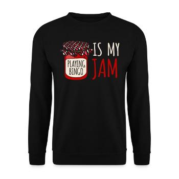 Playing bingo is my jam, bingo player - Unisex Sweatshirt - black - Front - Alina (178cm) & Michal (187cm)